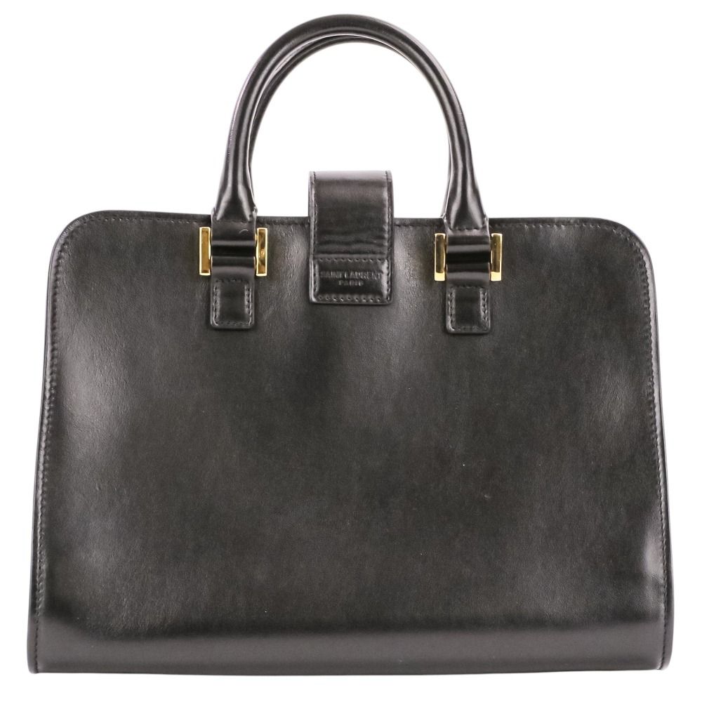 Saint Laurent Paris Leather Baby Cabas 2-Way Shoulder Bag Black — view 4