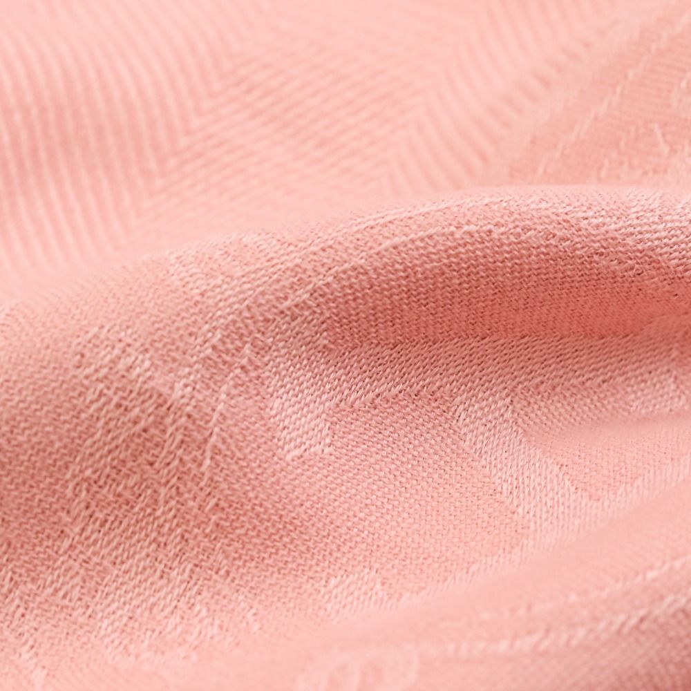 Hermes New Bliss Rose Poudre Silk Blend Cashmere Large Shawl Pink Scarf — view 6