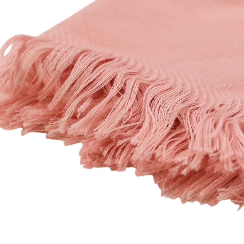 Hermes New Bliss Rose Poudre Silk Blend Cashmere Large Shawl Pink Scarf — view 4