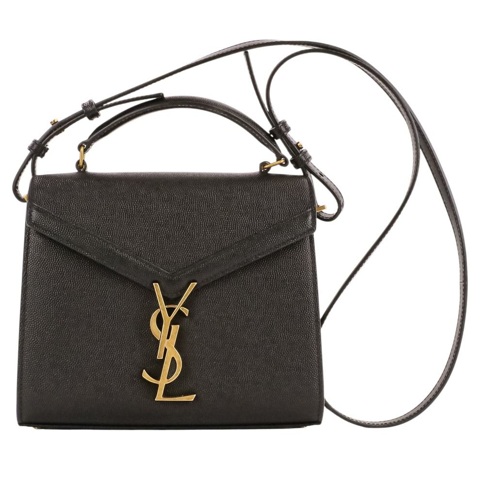 Saint Laurent Paris Cassandra Mini Top Handle Shoulder Bag Black