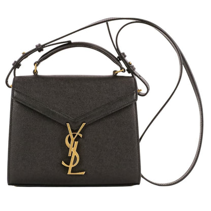 Saint Laurent Paris Cassandra Mini Top Handle Shoulder Bag Black