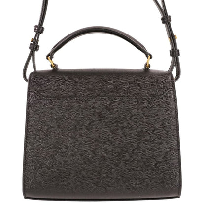 Saint Laurent Paris Cassandra Mini Top Handle Shoulder Bag Black — view 3
