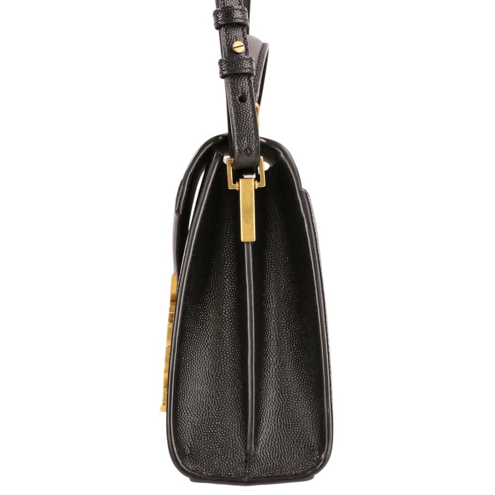 Saint Laurent Paris Cassandra Mini Top Handle Shoulder Bag Black — view 4