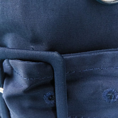 Prada Cotton Poly Belted Trench Coat 40 Navy
