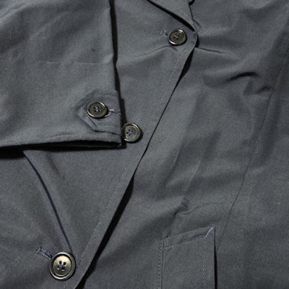 Prada Cotton Poly Belted Trench Coat 40 Navy
