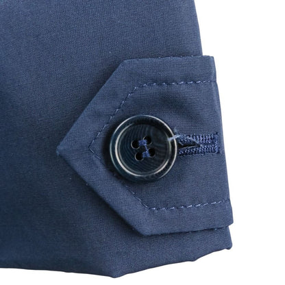 Prada Cotton Poly Belted Trench Coat 40 Navy — view 7