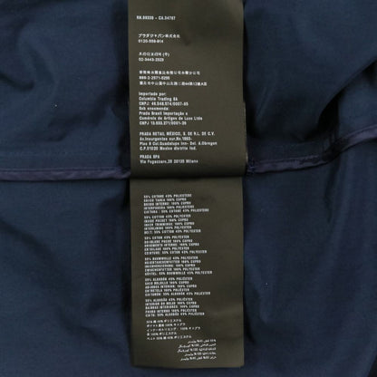 Prada Cotton Poly Belted Trench Coat 40 Navy