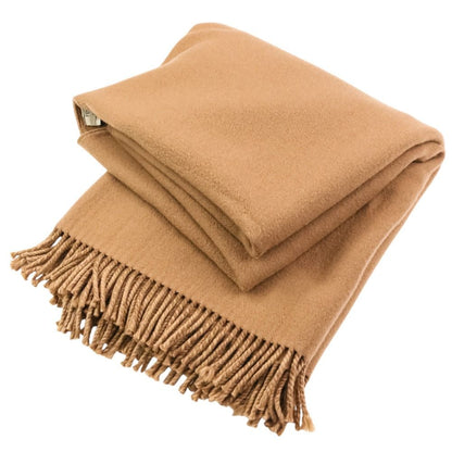 Fendi Cashmere Blend Logo Calligraphy Reversible Cape Shawl Beige Scarf — view 6