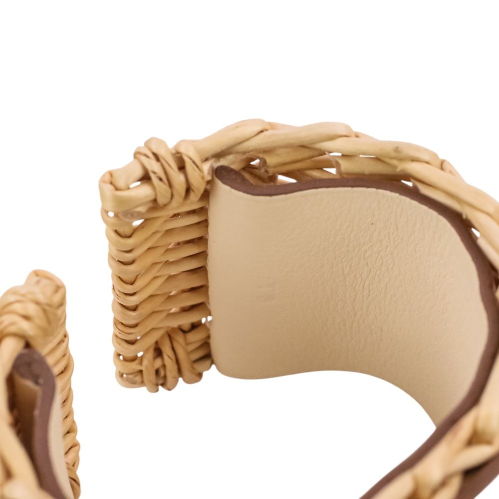 Hermes Collier de Chien Meadle Picnic Bangle Bracelet Beige Gold — view 7
