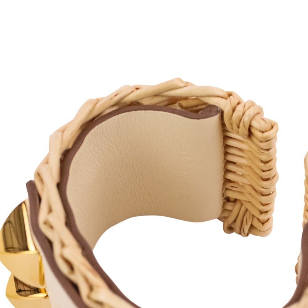 Hermes Collier de Chien Meadle Picnic Bangle Bracelet Beige Gold — view 6