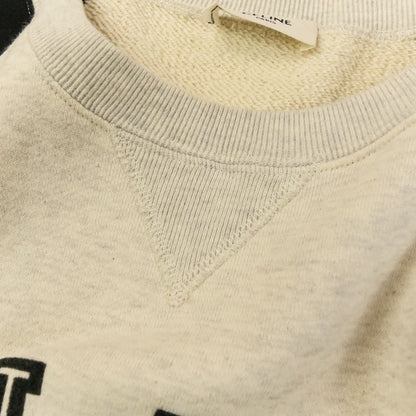 Celine Front Logo Print Loose Fit Crew Neck Sweatshirt M Black — view 7