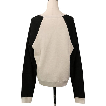 Celine Front Logo Print Loose Fit Crew Neck Sweatshirt M Black — view 4