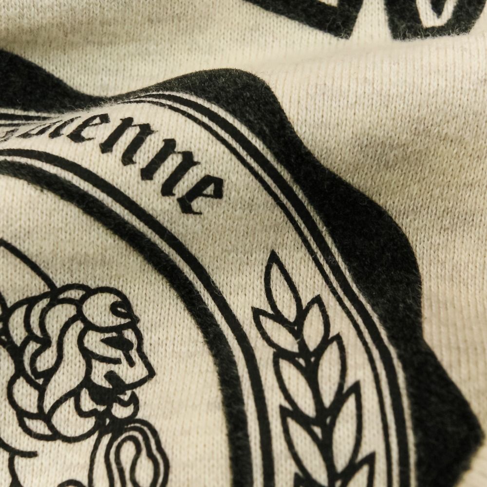 Celine Front Logo Print Loose Fit Crew Neck Sweatshirt M Black — view 6