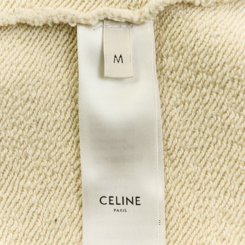 Celine Front Logo Print Loose Fit Crew Neck Sweatshirt M Black — view 9