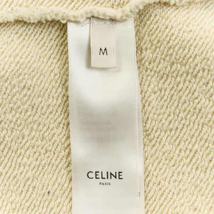 Celine Front Logo Print Loose Fit Crew Neck Sweatshirt M Black — view 9