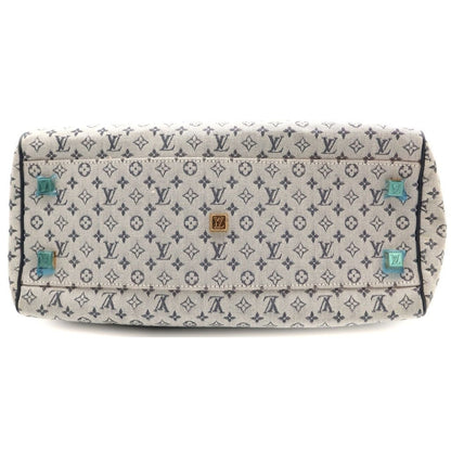Louis Vuitton Monogram Mini Josephine GM Boston Bag Navy Beige Leather Canvas — view 4