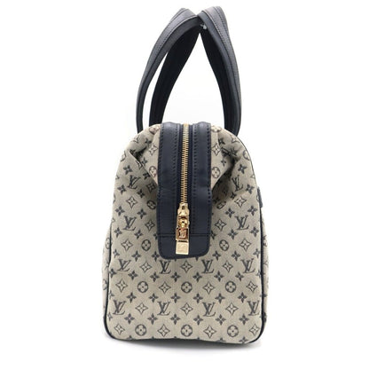Louis Vuitton Monogram Mini Josephine GM Boston Bag Navy Beige Leather Canvas — view 3