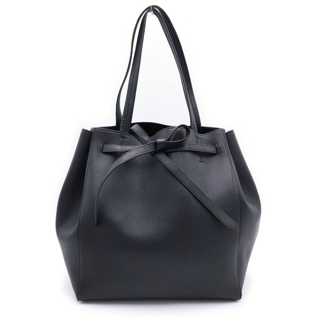 Celine Cabas Phantom Tote Black Leather Gold