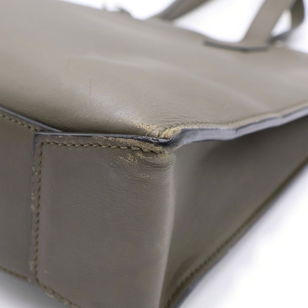 Loewe Horizontal Tote Khaki Green Leather Silver — view 6
