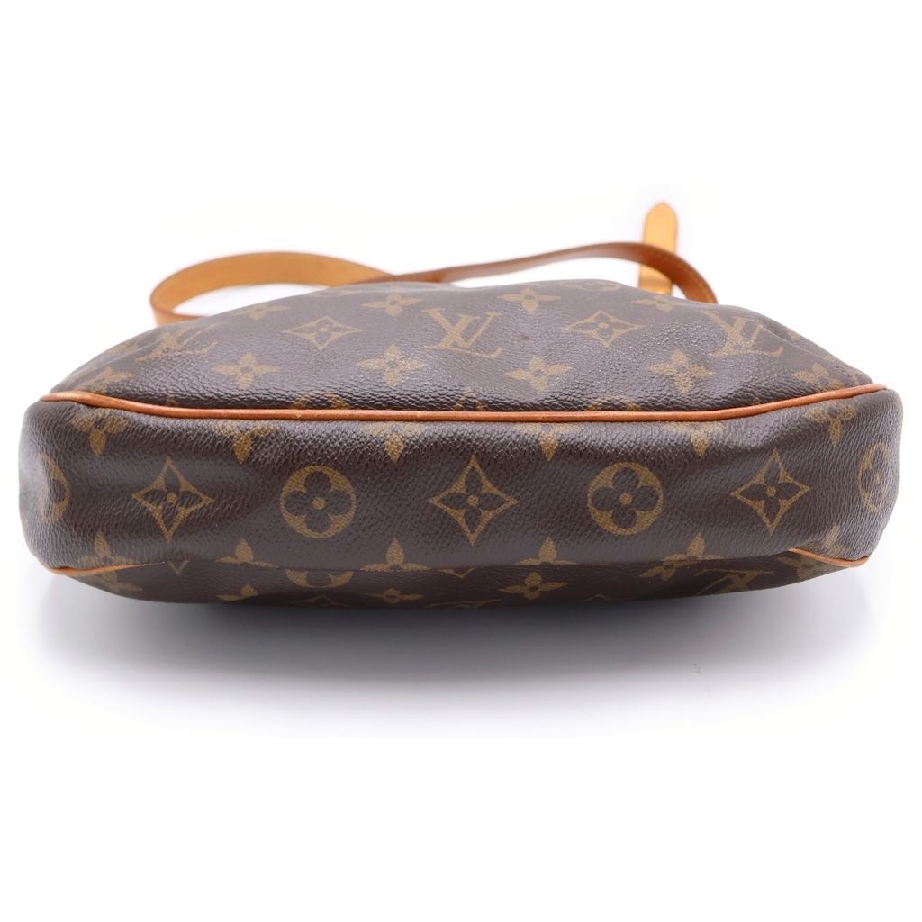 Louis Vuitton Monogram Odeon PM Shoulder Bag Brown Leather Gold — view 4
