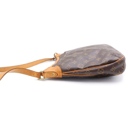 Louis Vuitton Monogram Odeon PM Shoulder Bag Brown Leather Gold — view 3