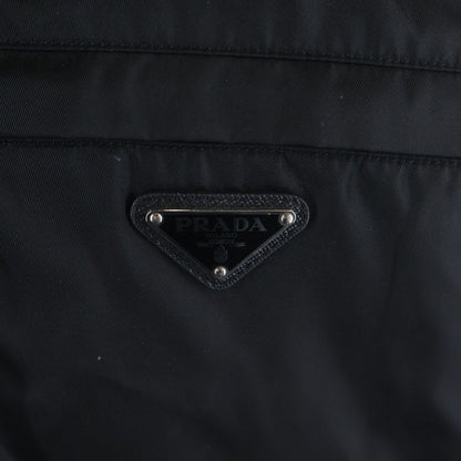 Prada Triangular Plate Re-Nylon Trim Vest Black — view 5