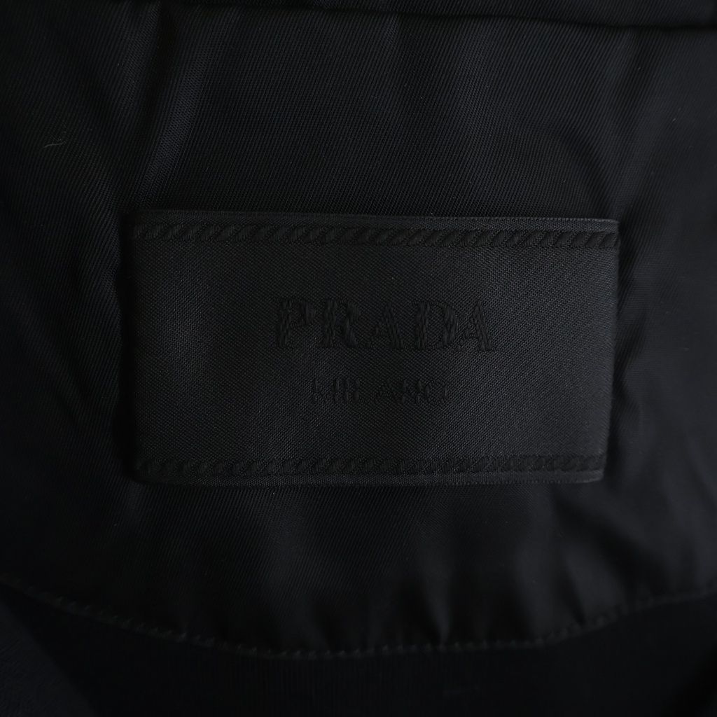 Prada Triangular Plate Re-Nylon Trim Vest Black — view 6