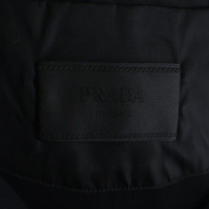 Prada Triangular Plate Re-Nylon Trim Vest Black — view 6