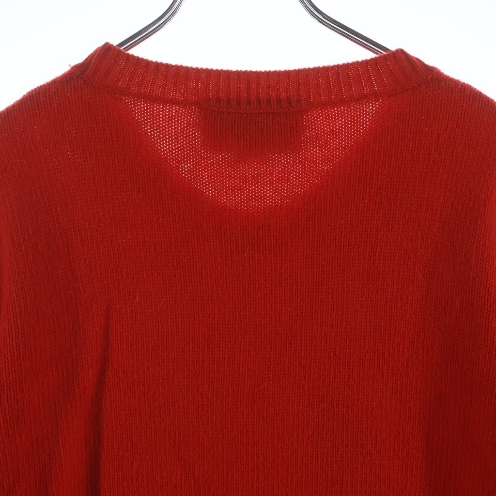 Gucci Deerlet Wool Sweater Giraffe Motif Front Logo Crew Neck — view 4