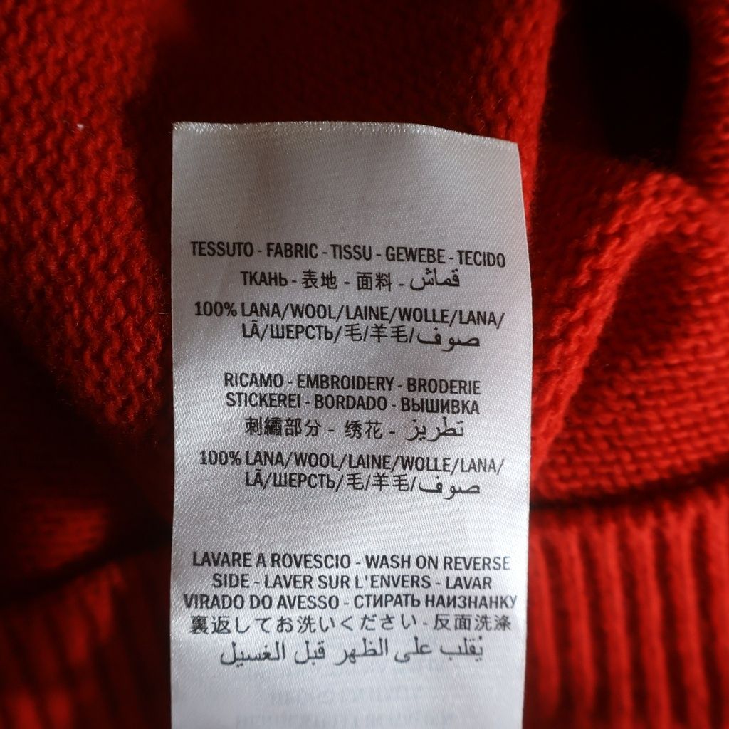 Gucci Deerlet Wool Sweater Giraffe Motif Front Logo Crew Neck — view 7