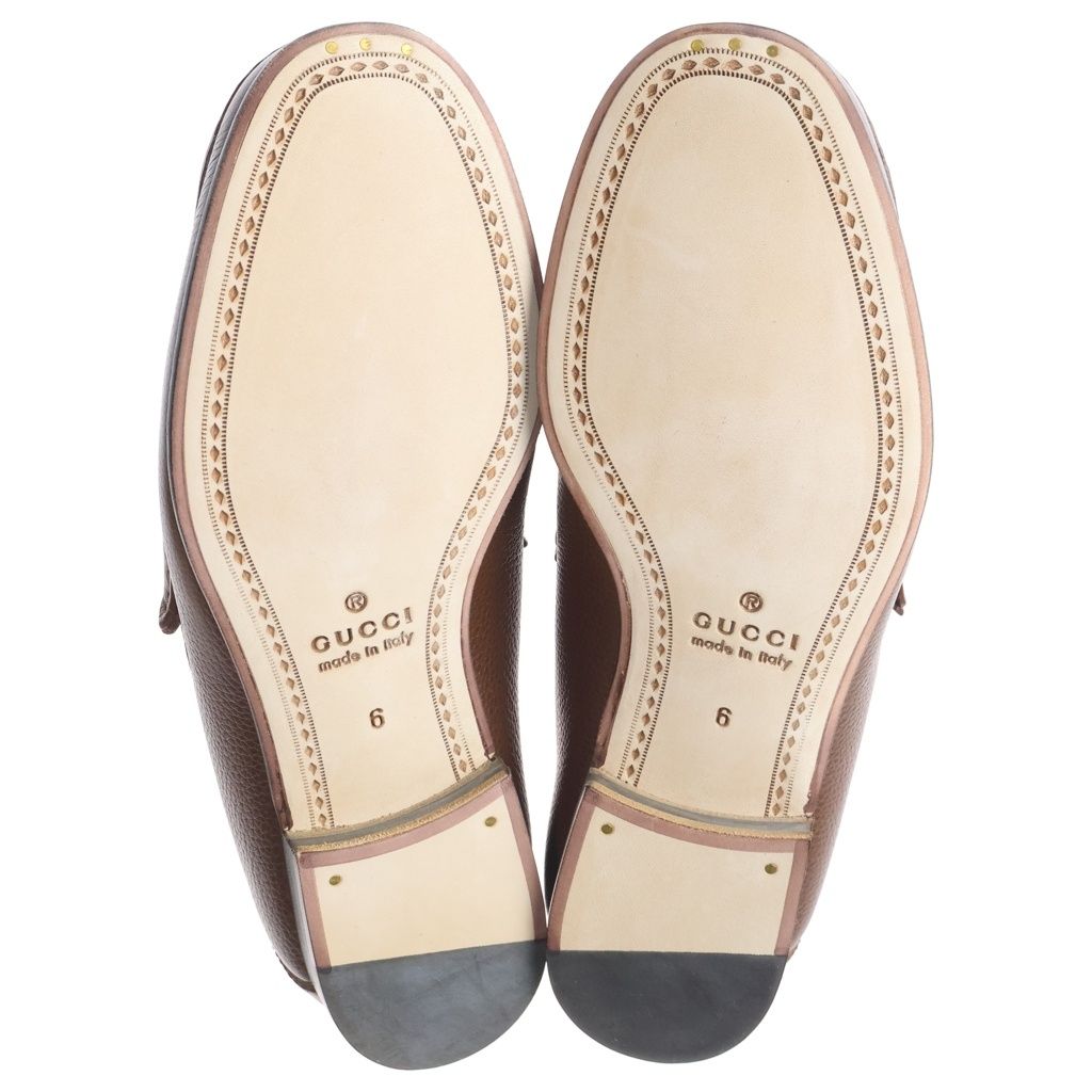 Gucci Horsebit Leather Low Cut Shoes Loafers Brown — view 5