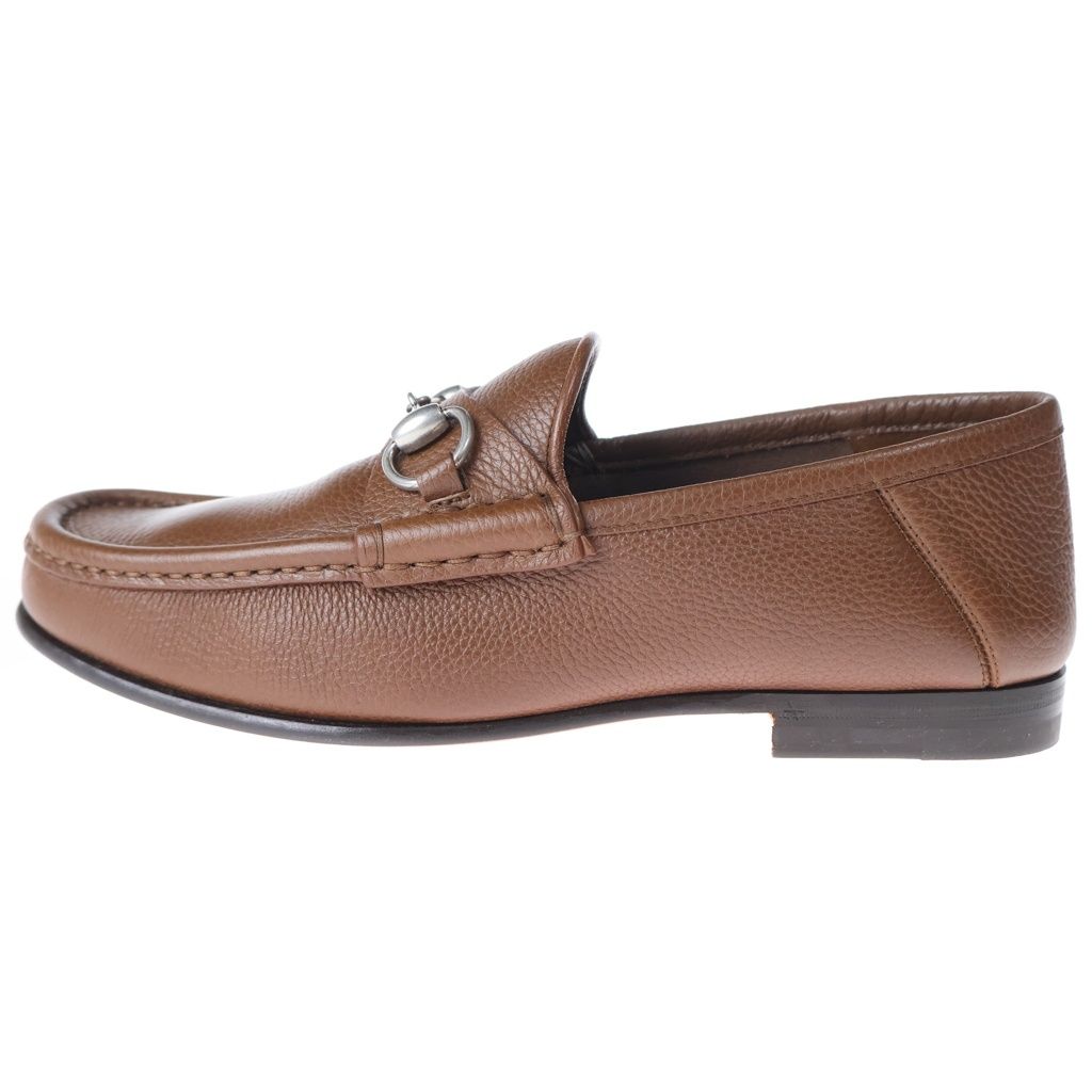 Gucci Horsebit Leather Low Cut Shoes Loafers Brown