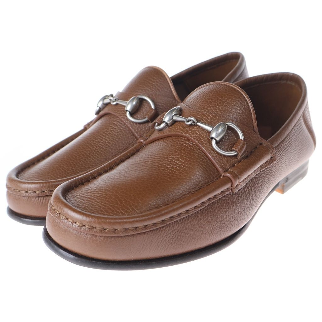 Gucci Horsebit Leather Low Cut Shoes Loafers Brown — view 2