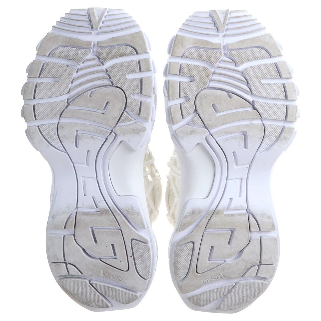Versace Mercury Leather Lace Up Sneakers White — view 5