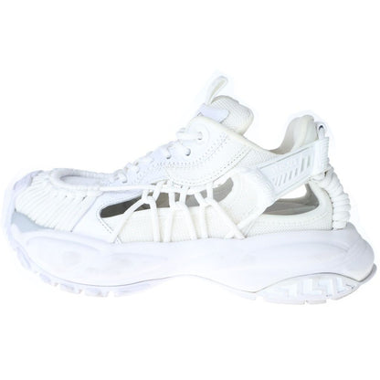 Versace Mercury Leather Lace Up Sneakers White