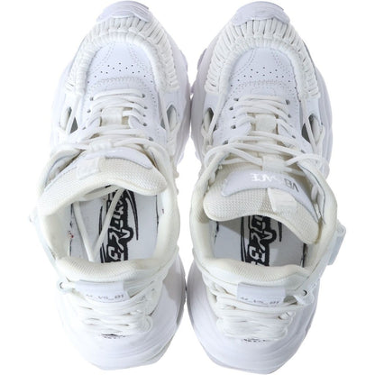 Versace Mercury Leather Lace Up Sneakers White — view 4