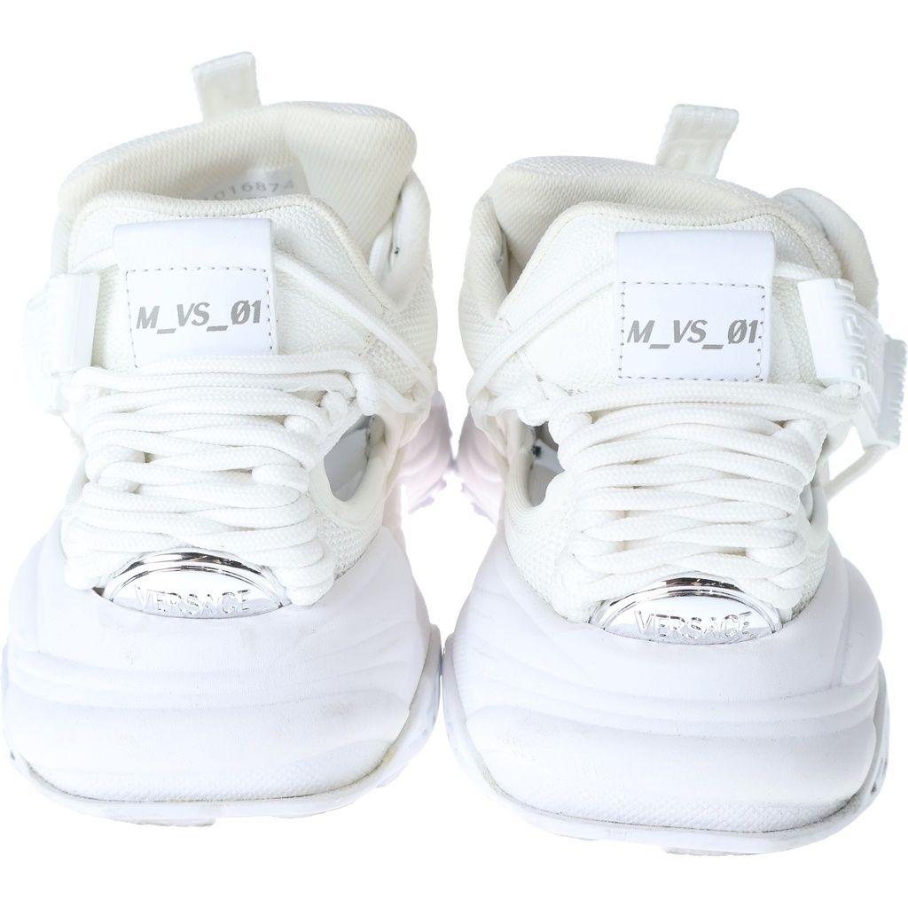 Versace Mercury Leather Lace Up Sneakers White — view 3