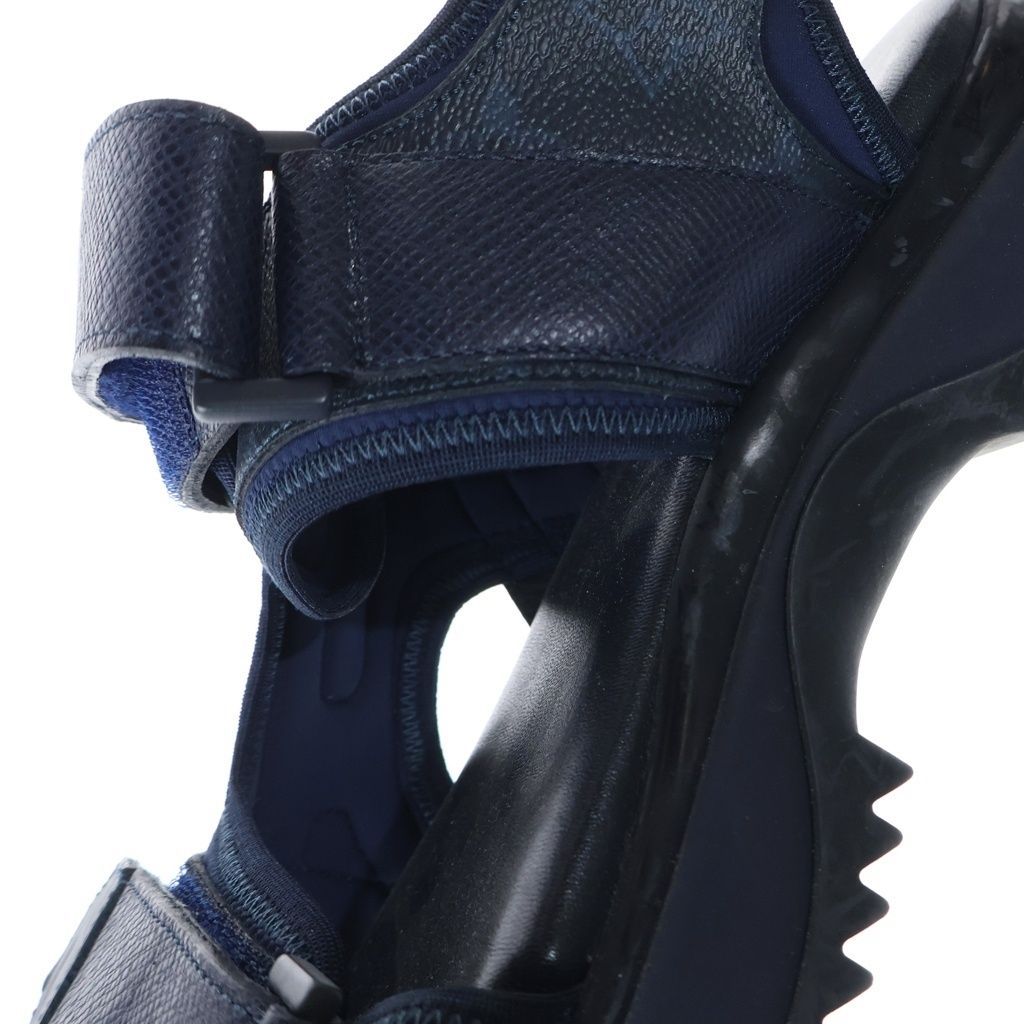 Louis Vuitton Monogram Velcro Strap Sandals Shoes Navy — view 6