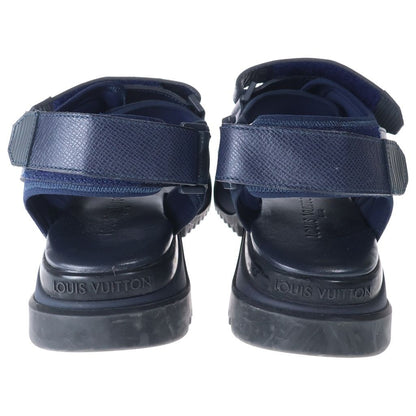 Louis Vuitton Monogram Velcro Strap Sandals Shoes Navy — view 3
