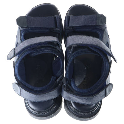 Louis Vuitton Monogram Velcro Strap Sandals Shoes Navy — view 4