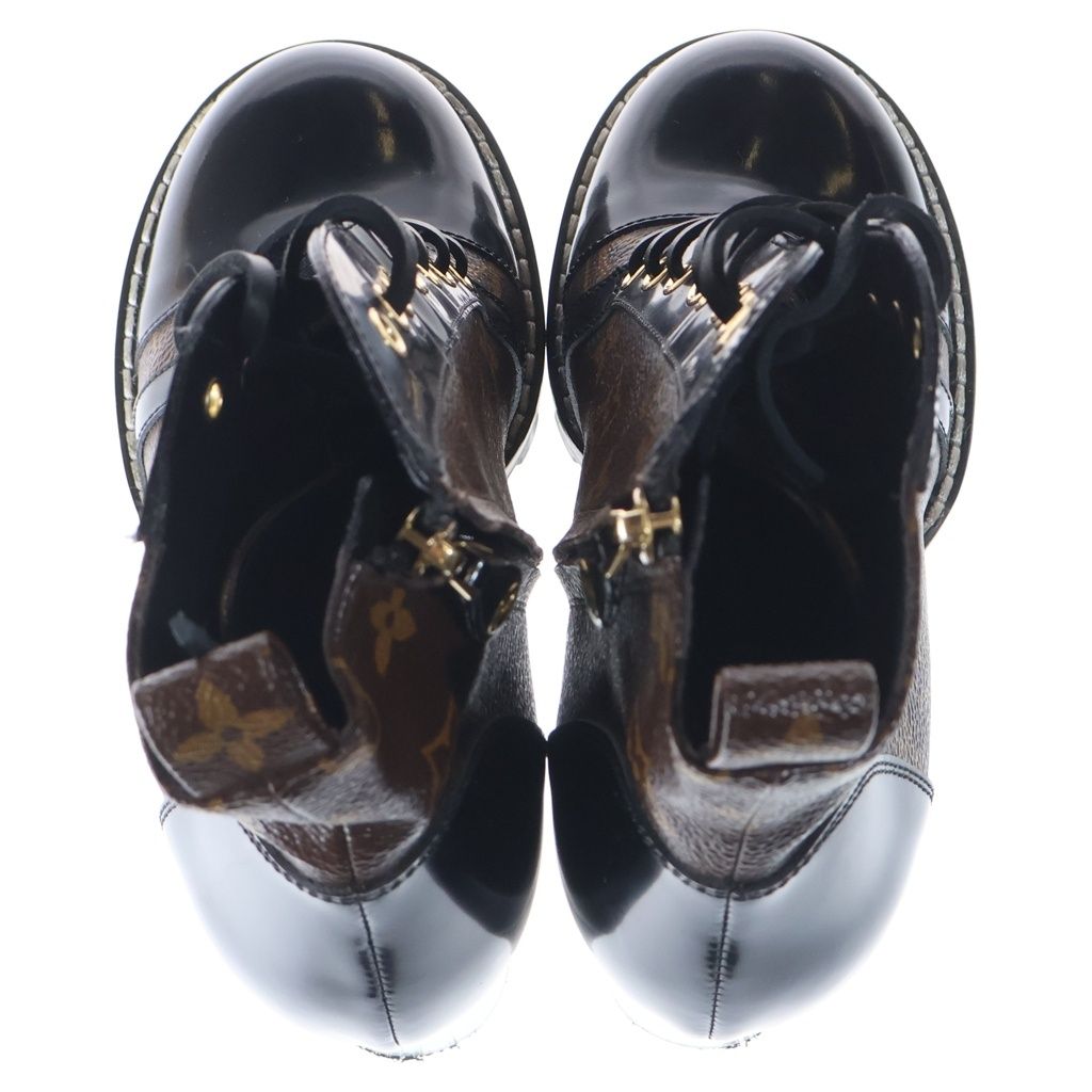 Louis Vuitton Star Trail Line Monogram Leather Heels Ankle Boots Shoes Brown — view 4