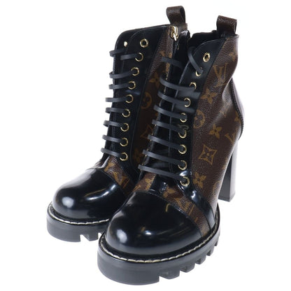Louis Vuitton Star Trail Line Monogram Leather Heels Ankle Boots Shoes Brown — view 2