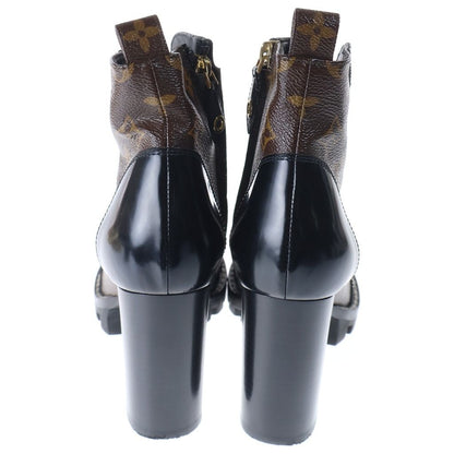 Louis Vuitton Star Trail Line Monogram Leather Heels Ankle Boots Shoes Brown — view 3
