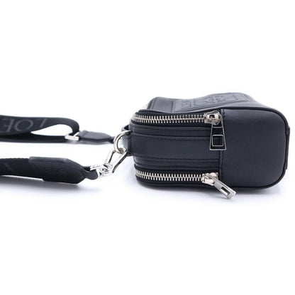 Loewe Anagram Logo Leather 2-Way Camera Shoulder Bag Silver Black — view 3