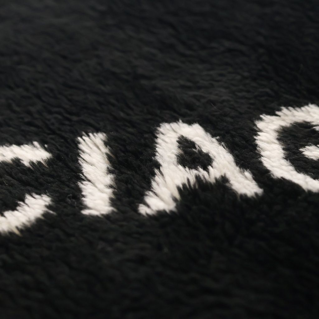 Balenciaga Faux Far Multilogo Tubolar Fur Multi Logo Scarf Black — view 5