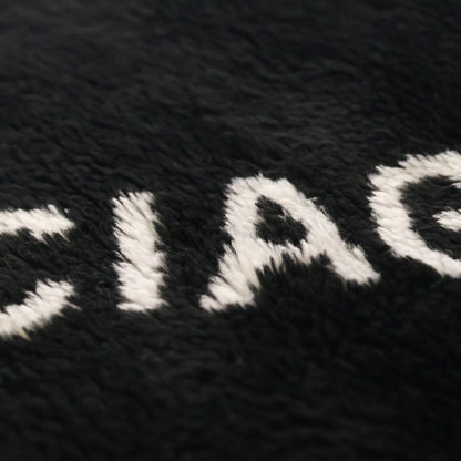 Balenciaga Faux Far Multilogo Tubolar Fur Multi Logo Scarf Black — view 5