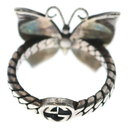 Gucci Butterfly Ring Silver Green — view 2