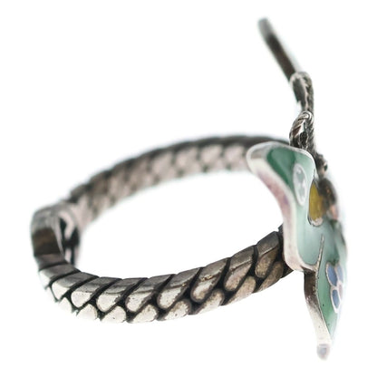 Gucci Butterfly Ring Silver Green — view 3