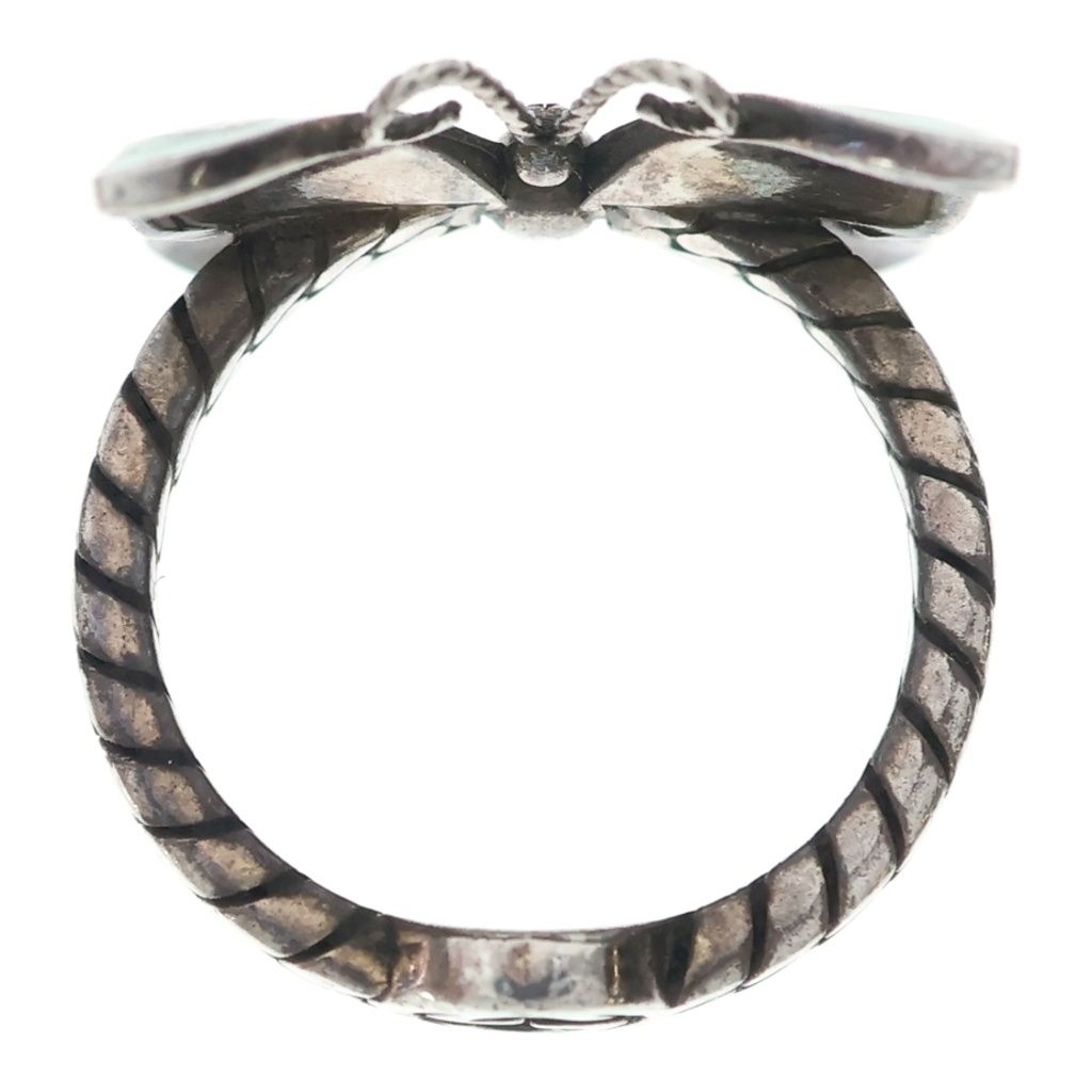 Gucci Butterfly Ring Silver Green — view 6