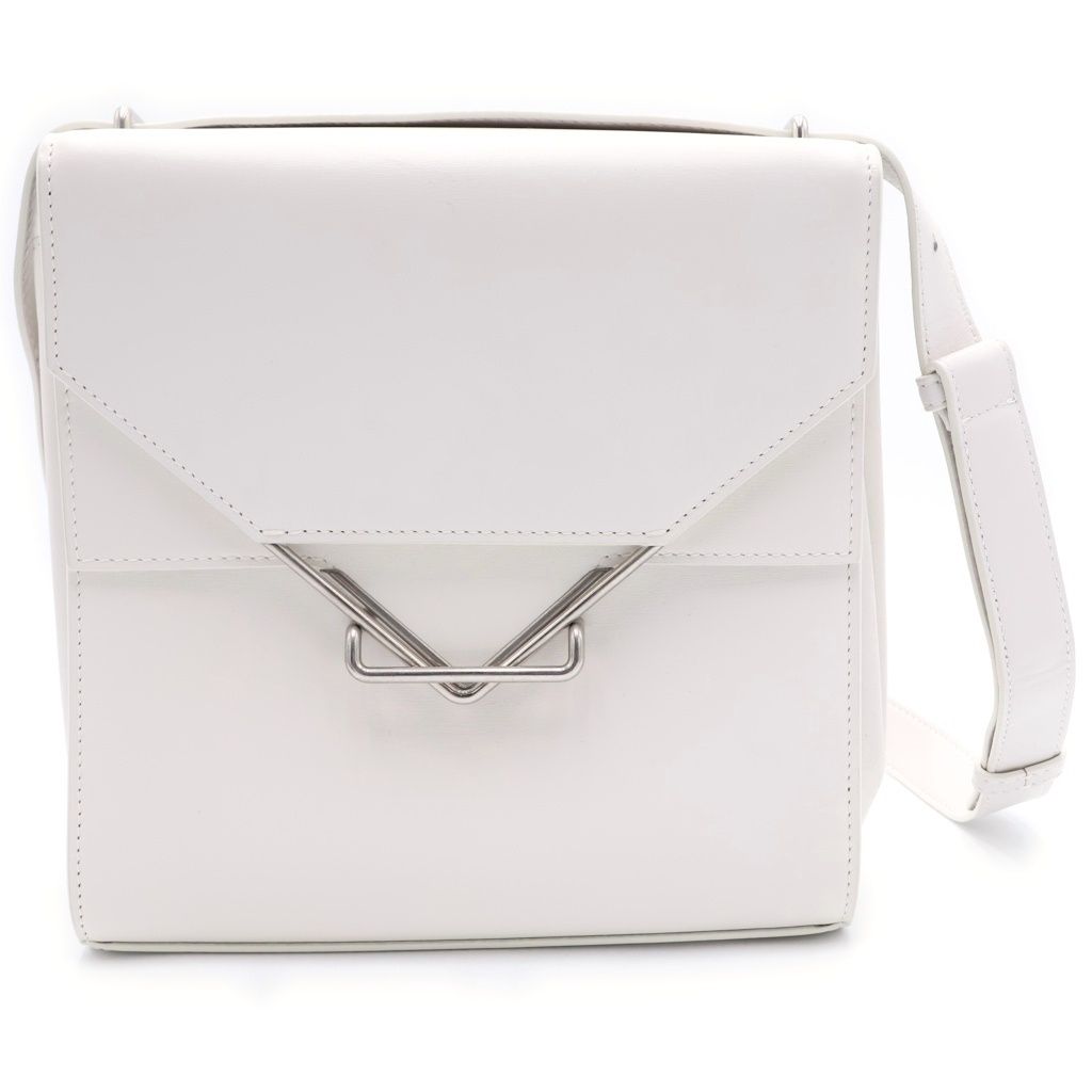 Bottega Veneta the Clip Crossbody Shoulder Bag Ivory